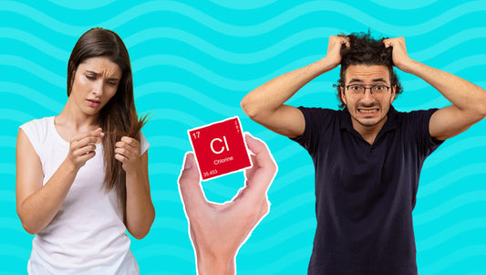 How does chlorine affect hair health?