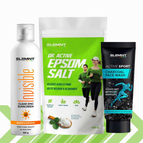 Runners Kit -  Invisible Zinc + Epsom Salt + Facewash