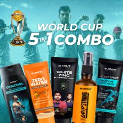World Cup Combo - GymCool Talc, GripStrong Spray, Charcoal Facewash, Zero Water Facewash, White Zinc Sunscreen