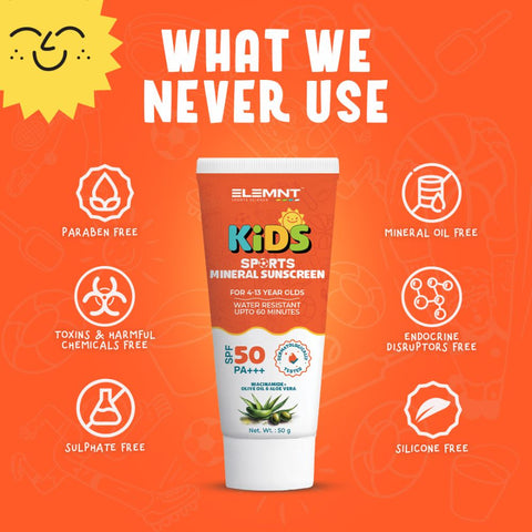 Kids Sports Mineral Sunscreen For 4-13 Year Olds