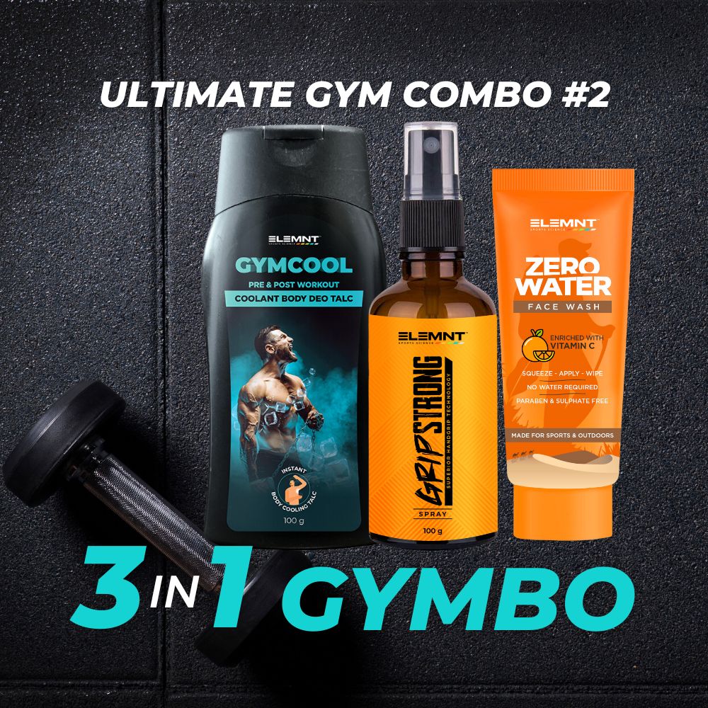 Ultimate Gym Combo #2 - GymCool Talc, GripStrong Spray, Zero Water Facewash